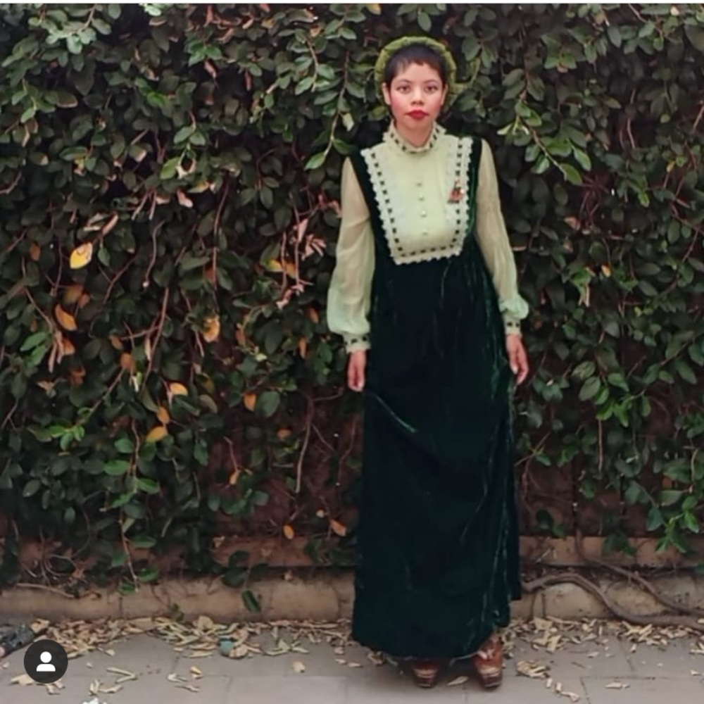 UNION MADE ILGWU Green Dreams Vintage 1970’s Dress